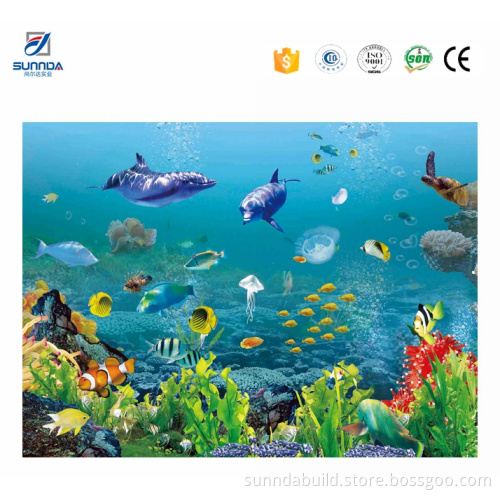 Sunnda sealife design bathroom 3d tiles,inkjet porcelain 3d tiles,bathroom 3d floor tiles